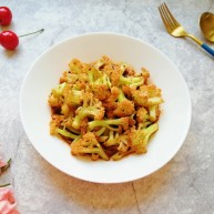 豆豉酱炒有机菜花