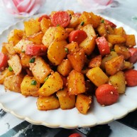 孜然火腿土豆丁