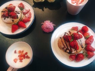 9、坚持做早餐的200天,草莓松饼