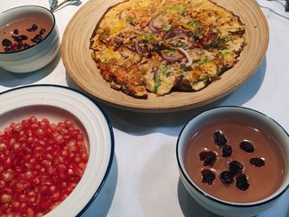 35、坚持做早餐的200天,泡菜海鲜煎饼~藕粉~石榴