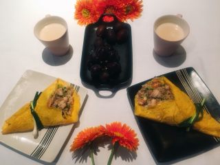 42、坚持做早餐的200天,蛋包饭~奶茶