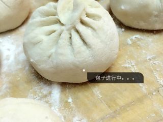 5、第一次蒸包子,准备工作都已就绪，这时就是包了，包子的颜值我自己是较满意的……