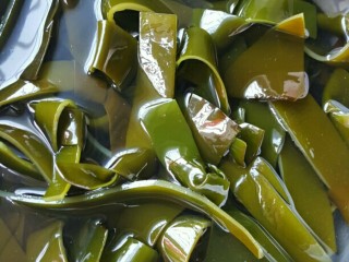 7、海带萝卜羊排汤,海带洗净切条打结