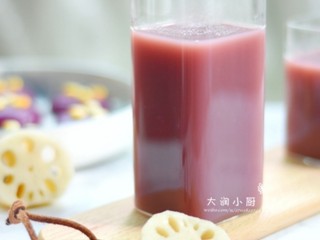 5、清肺藕梨紫薯露,喜甜的自行调节甜度