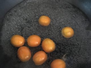 6、金桔蜜饯,放金桔，然后继续开大火再次将水煮沸，盖上锅盖煮沸更快