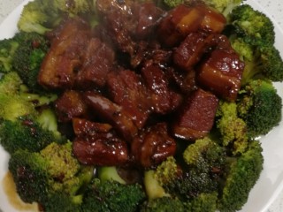 19、菜谱#五花肉扣西兰花#(创建于22/11~2017),成品图。