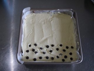 20、浓情芝士布朗尼蛋糕,我在一边放了稍许耐高温的巧克力豆