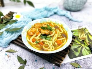 16、#一碗面#咖喱乌冬面,特别美味,寒冷的冬天一碗面暖身又暖胃。