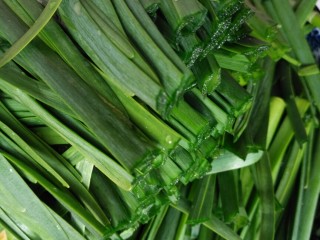 6、家常毛血旺,韭菜洗净切段