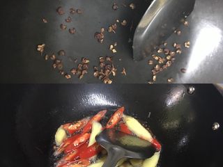 1、家庭版水煮活鱼,锅烧热，放入花椒，先不放油，煸炒到有香味，然后下油，放入切好的的辣椒跟姜，继续煸炒，到有姜跟辣椒的味道就可以下鱼块