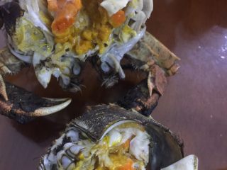 7、清蒸大闸蟹,扒开以后的样子 想吃盘锦正宗稻田蟹  加VX：liye19811202   暗号：吃货 ????????????