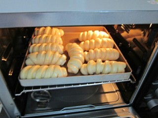 11、葡萄干小餐包,放入预热好的烤箱，180度中层，20分钟左右出炉