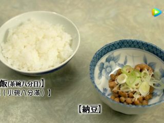 1、《孤独的美食家》：纳豆饭,纳豆一份，热米饭一碗