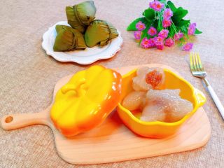 16、蜜枣西米粽子,晶莹剔透，好看又好吃哦。