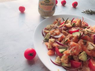 8、#年年有鱼#家宴：三文鱼沙拉,成品1