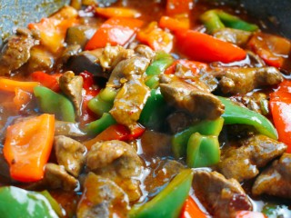 22、鱼香肝尖,汤汁变粘稠即可出锅