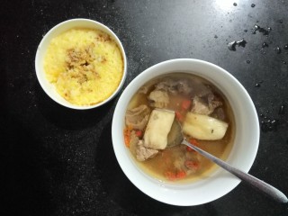12、微波炉超快手万能黄油鸡蛋饭,我的晚饭