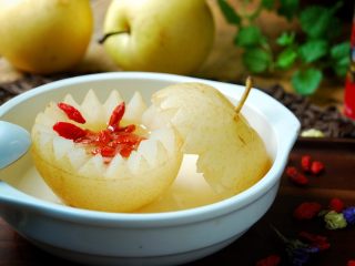 10、冰糖雪梨盅,成品。