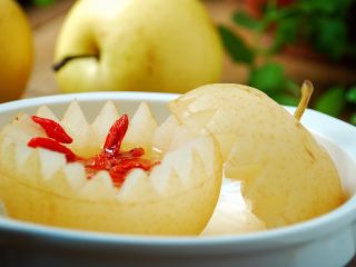 11、冰糖雪梨盅,成品。