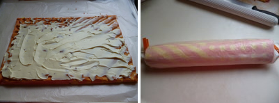 11、小小蛋糕卷～～派对里的宠儿,取出从中间一切为二即可。