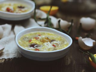 12、百变鸡蛋+酒糟鸡蛋花,成品图。