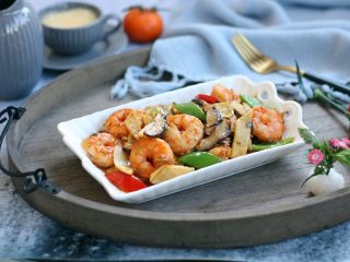 19、做年货 家宴小炒 爆汁虾仁冬笋,成品图。