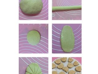 10、莜麦牛肉粒,如图酵母用温水化开,加入面粉,莜麦麦麸,莜面和成面团(2:1:1),大面团分成小面团,将小面团按成饼,用擀面杖擀成椭圆,涂抹食用油,对折,用叉子或者带齿的牛排刀做出花纹,热水上锅蒸15-20分钟。