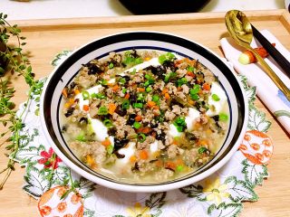 28、鲜嫩香滑美美哒➕彩蔬肉末蒸豆腐,成品