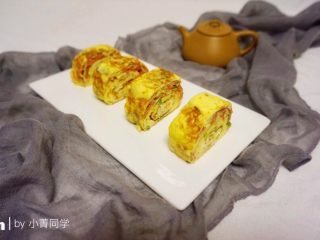 11、香葱火腿厚蛋烧,好吃~