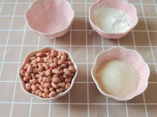 1、花生粘,准备材料，花生米洗净晾干