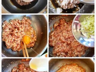 3、春季去火正当时～冬瓜肉丸汤+杂粮饭,再加入1小勺淀粉及姜末搅拌上劲儿，打入1个鸡蛋，入葱末，并在上面淋上香油，让香油包裹住葱末后与肉馅搅拌均匀