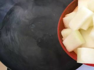 7、春季去火正当时～冬瓜肉丸汤+杂粮饭,转小火，下冬瓜