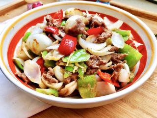 32、炒牛肉也可以温婉清雅➕白百合小炒牛肉,成品