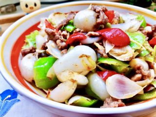 33、炒牛肉也可以温婉清雅➕白百合小炒牛肉,成品