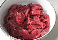 1、瑞典肉丸,牛肉和猪肉分别切条
