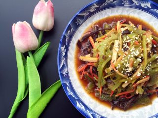 12、#苦味#凉拌五味苦瓜,细节????。