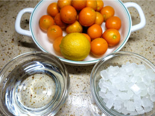 2、金桔柠檬茶,.材料准备。