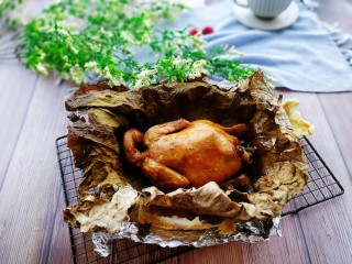 31、家庭版--叫花鸡,揭去荷叶,香香哒