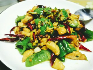 14、辣子鸡丁,出锅,拍照,开吃!!