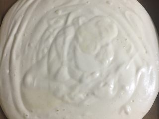 19、蛋糕卷,倒入铺了油布的烤盘里