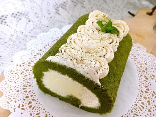 30、蛋糕卷,抹茶粉一定要选好的，出来的颜色才正