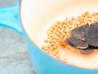 1、薏米冬瓜汤,薏米 陈皮放入锅内