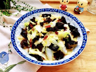 25、黑白配，小清新➕木耳清炒大白菜,成品