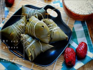 11、大红枣粽子,成品。