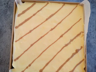 13、红枣酸奶戚风蛋糕,斜着画出花纹