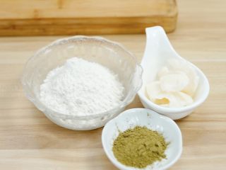7、抹茶蛋黄酥&紫薯蛋黄酥,酥皮材料合集（也可以用紫薯粉，抹茶粉建议买好一点了，买的这种抹茶用的时候才发现不怎么好）