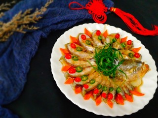 15、#咸味#黄花鱼版--孔雀开屏鱼,成品图