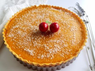 18、椰香南瓜派,孩子说像生日蛋糕