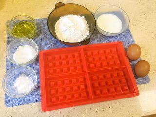 1、40分钟小白版华夫饼,准备所有材料