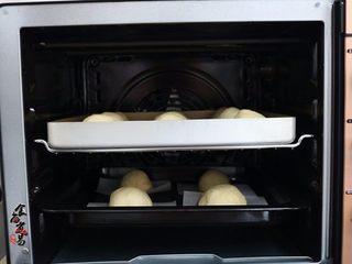 9、板栗馅柔软小餐包,分量较多，正好这个烤箱可以分两层烘烤，将餐包分别放入烤箱上下层，遮上烤箱门，静置醒发至原来体积的2.5倍。【面包醒发的时候不要通电】